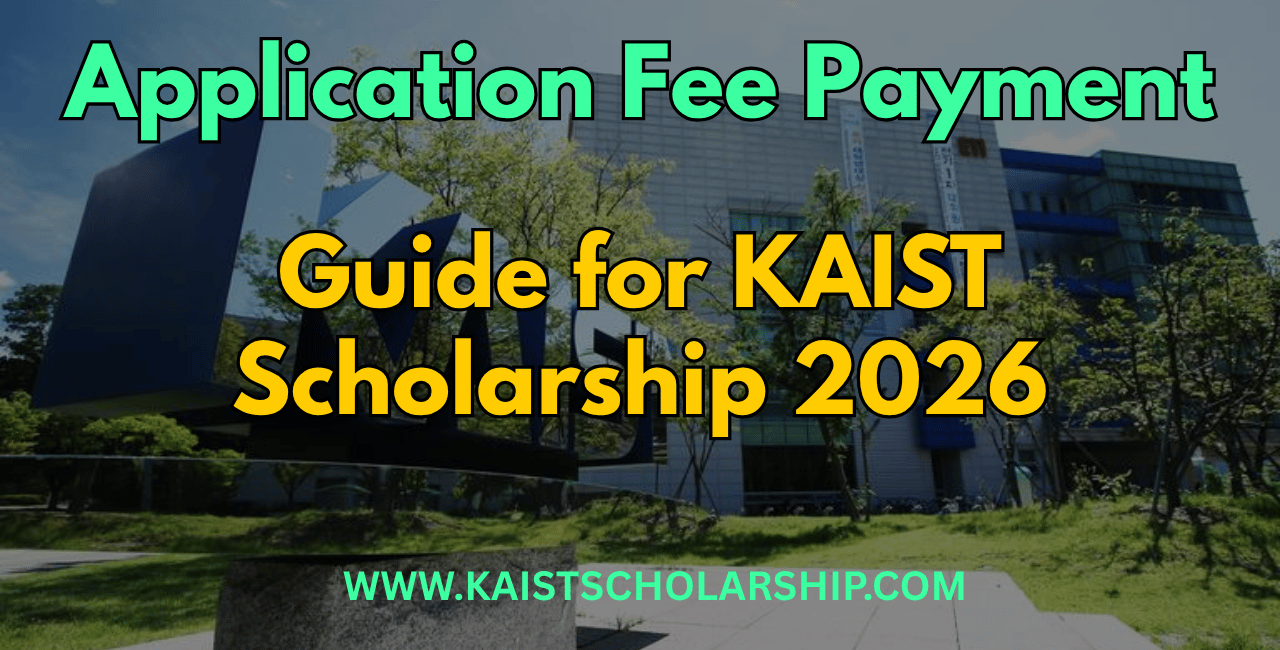 Application Fee Payment Guide for KAIST Scholarship