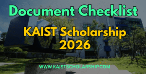 KAIST Scholarship Document Checklist