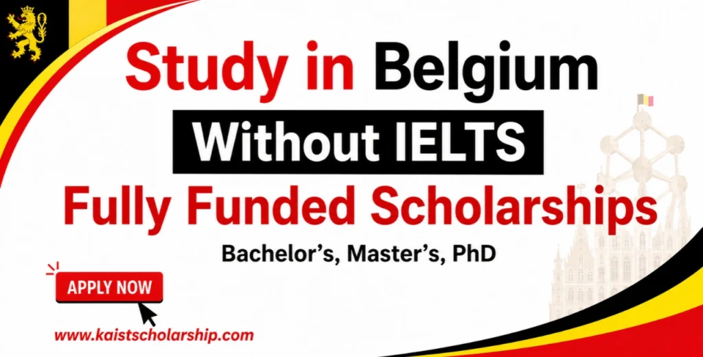 Study in Belgium Without IELTS on Scholarships