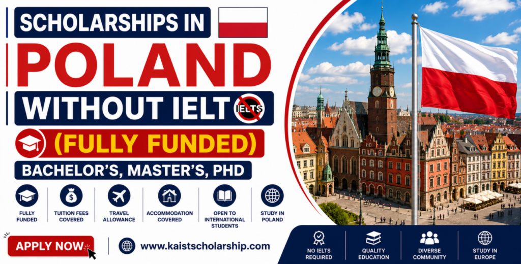 Scholarships in Poland Without IELTS (Fully Funded)