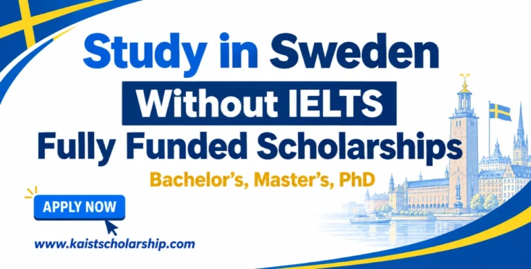 Study in Sweden Without IELTS 2027 Scholarships | Fully Funded