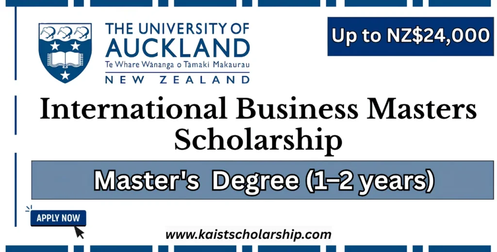 University of Auckland International Business Masters Scholarship