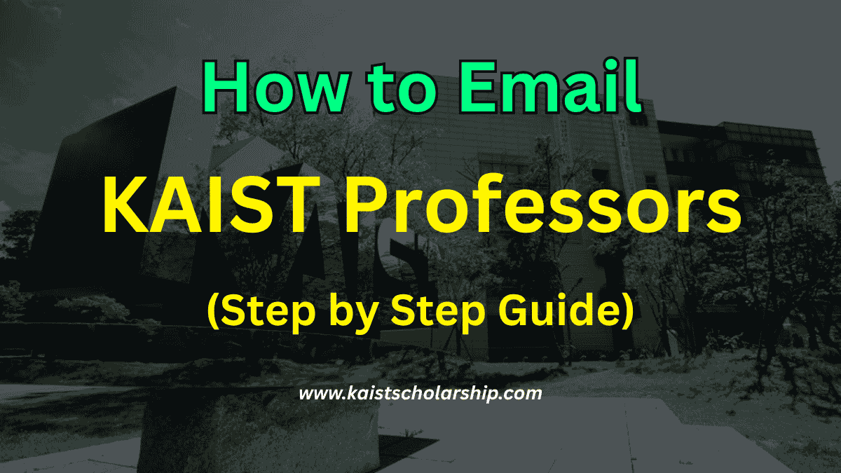 How to Email KAIST Professors