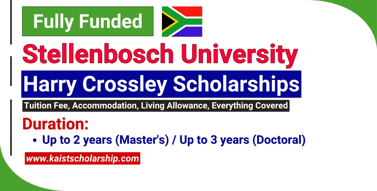 Stellenbosch University Harry Crossley Scholarships