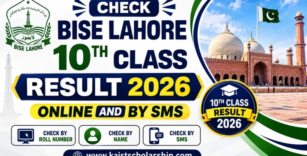 Check BISE Lahore 10th Class Result 2026 Online and by SMS