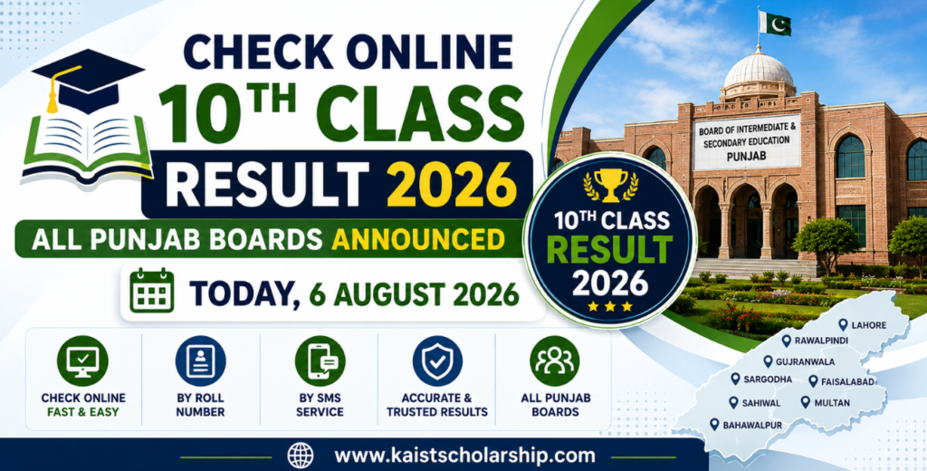 Check Online 10th Class Result 2026 — All Punjab Boards Announced Today, 6 August 2026