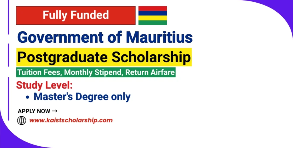 Government of Mauritius Postgraduate Scholarship